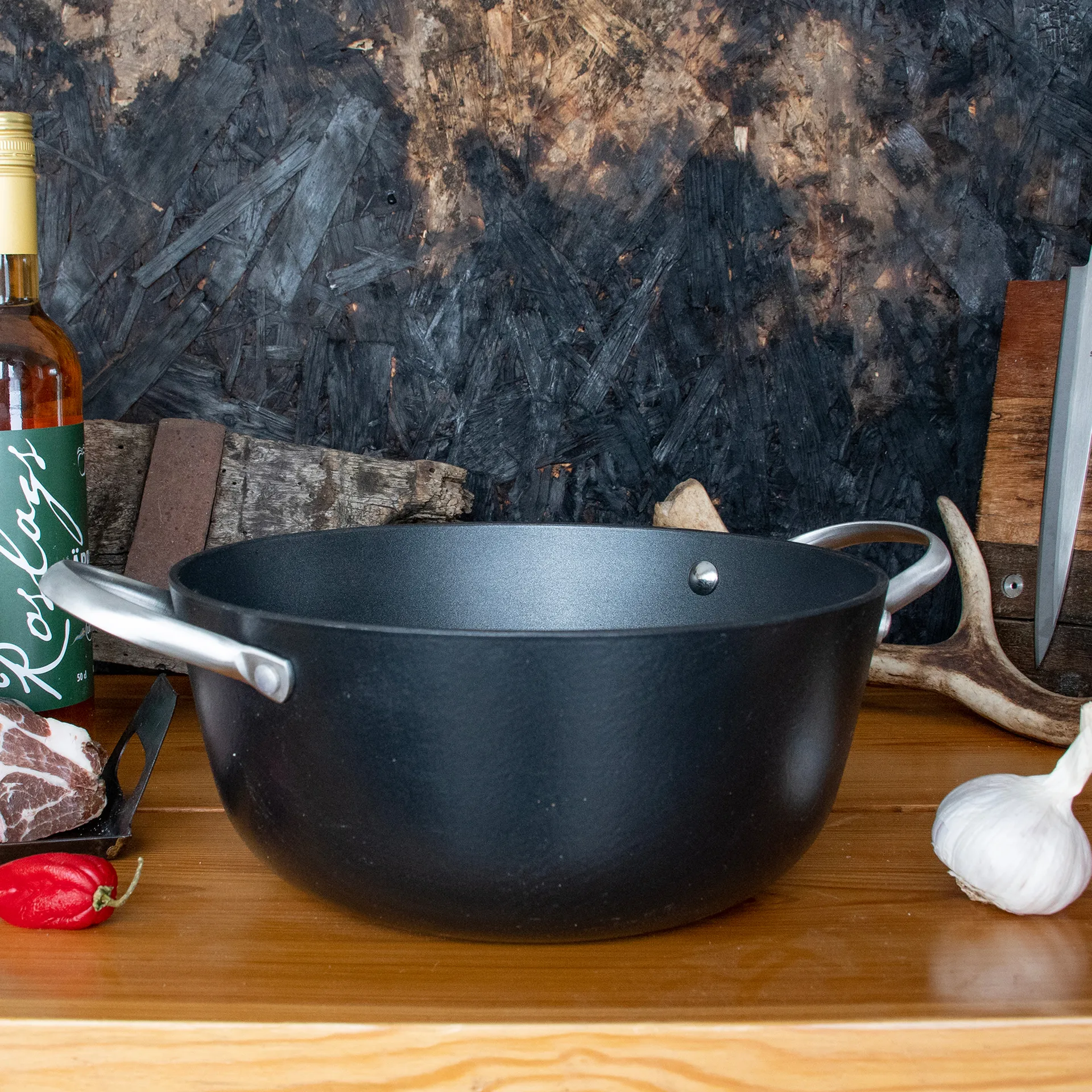 Satake sauteersteelpan met glazen deksel 2-delig, 4 L Satake