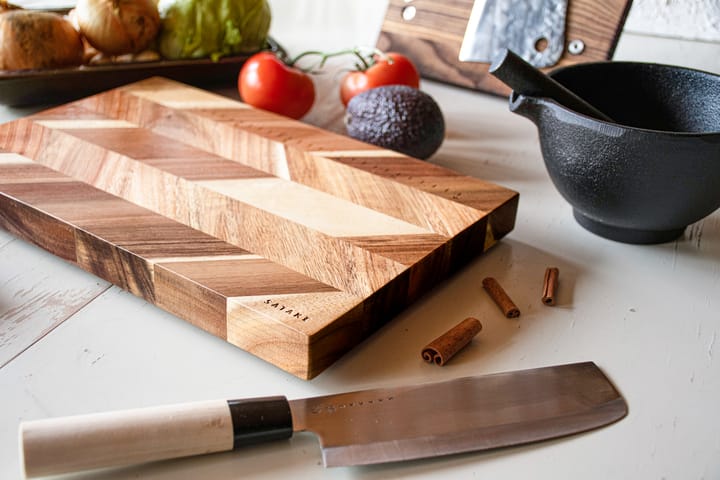 Satake snijplank met meetpunten 35,5x23,5 cm, Acacia Satake