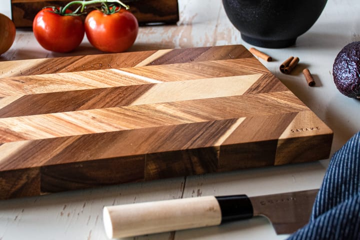 Satake snijplank met meetpunten 35,5x23,5 cm, Acacia Satake