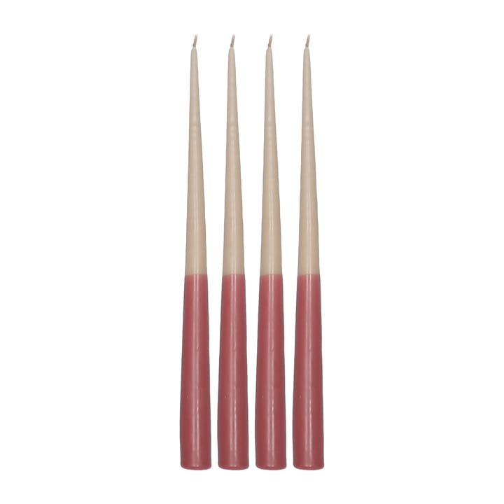 Affinity dinerkaars tweekleurig 4-pack 32cm - Beige-red - Scandi Essentials