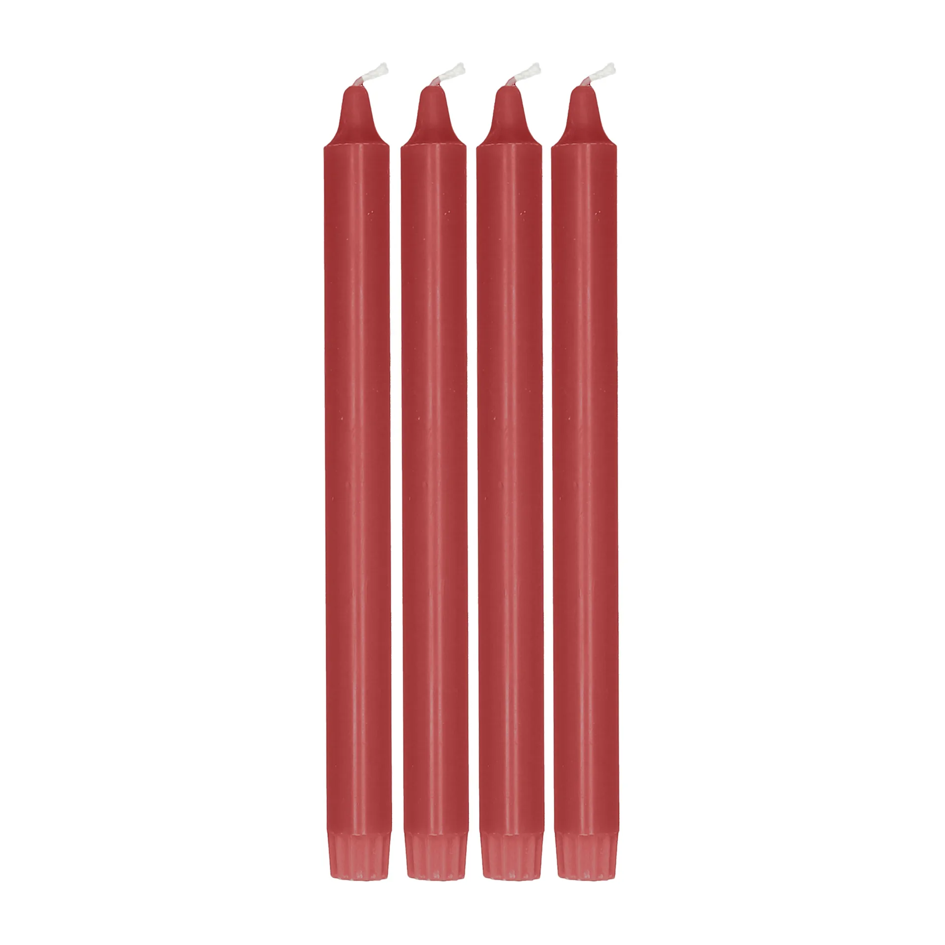 Ambiance dinerkaarsen 4-pack 27 cm, Dark red Scandi Essentials