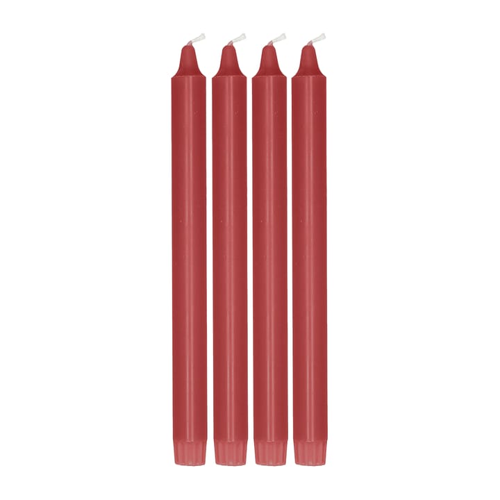 Ambiance dinerkaarsen 4-pack 27 cm - Dark red - Scandi Essentials
