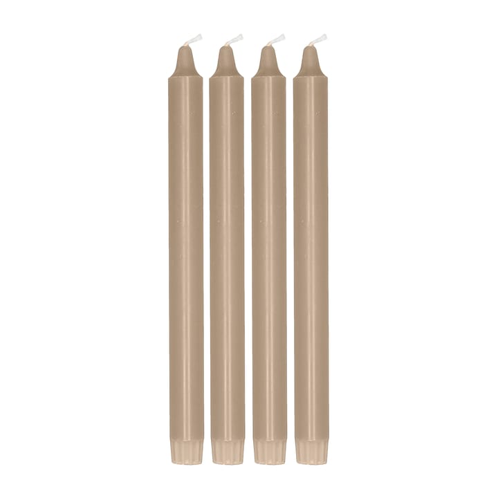 Ambiance dinerkaarsen 4-pack 27 cm - Sand - Scandi Essentials