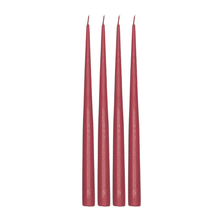 Atmosphere dinerkaarsen 4-pack 32 cm - Dark red - Scandi Essentials