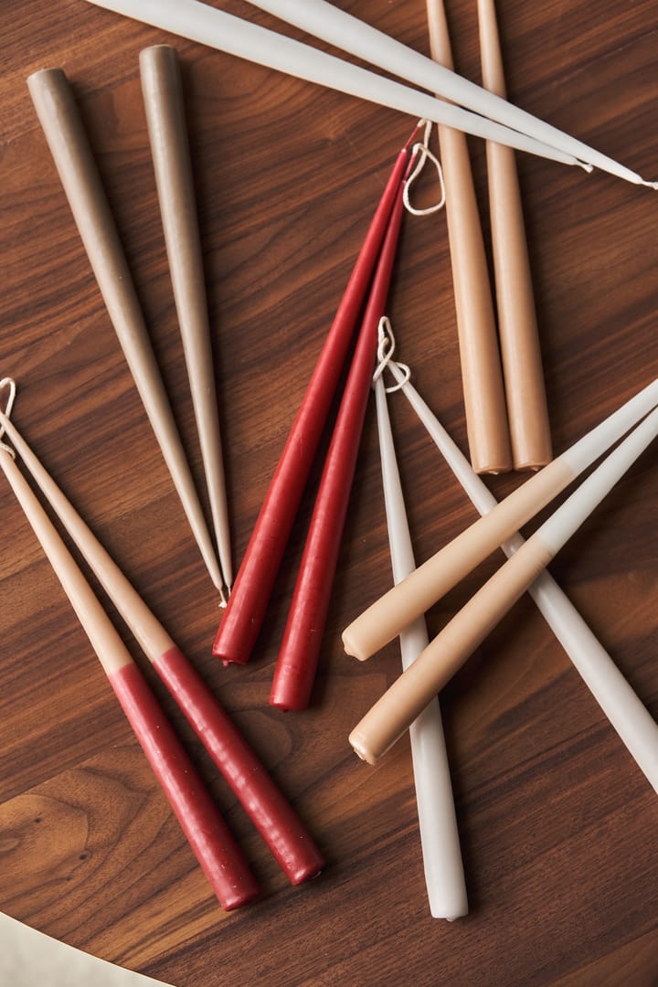 Atmosphere dinerkaarsen 4-pack 32 cm, Dark red Scandi Essentials