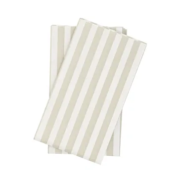 Bold Stripe papieren servet - Wit-beige, 15-pack, 33x40 cm - Scandi Essentials