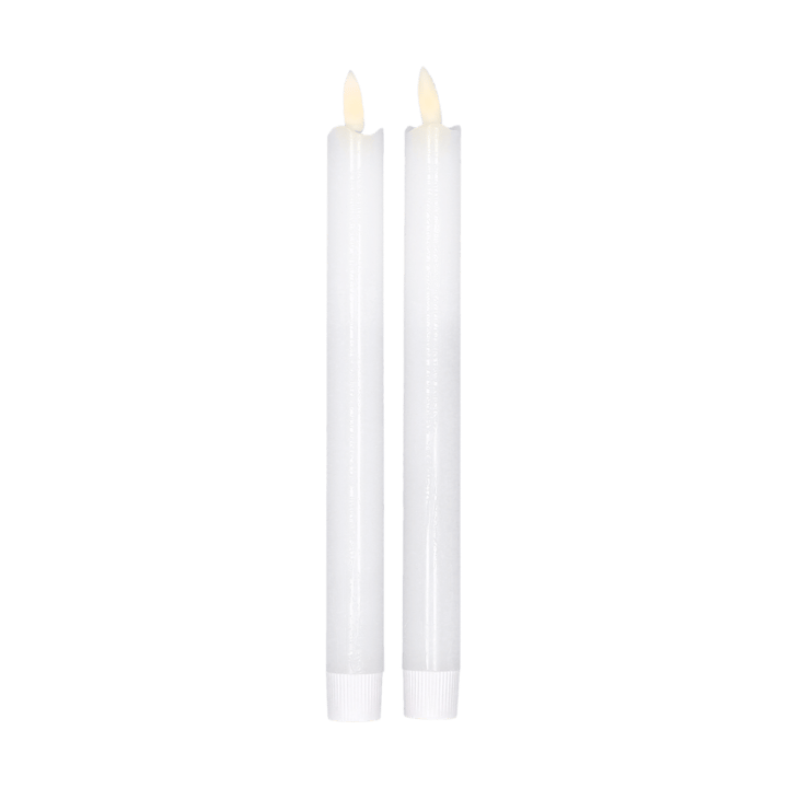 Bright ledkaarsen 25 cm 2-pack - Wit - Scandi Essentials
