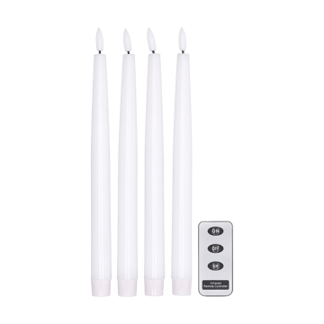 Bright ledkaarsen 28,5 cm 4-pack met afstandsbediening - Wit - Scandi Essentials