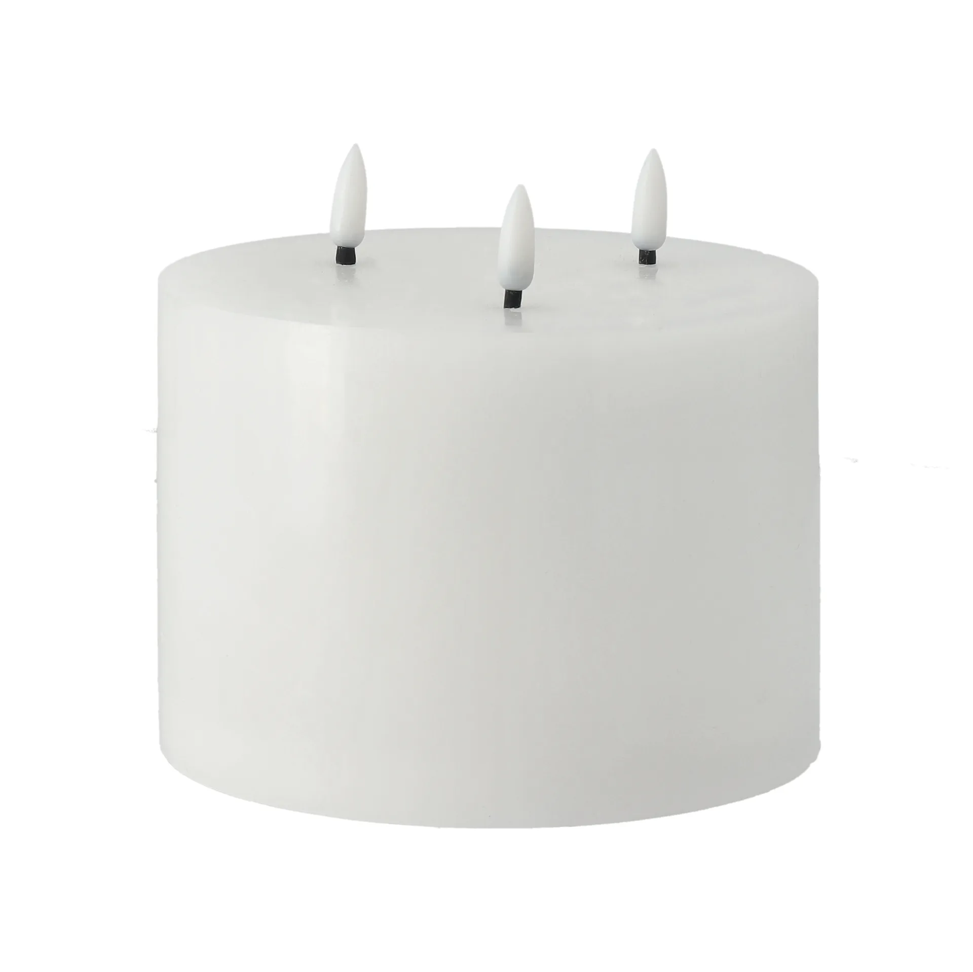 Bright Melt blokkaars LED met 3 lonten 13 cm, Wit Scandi Essentials