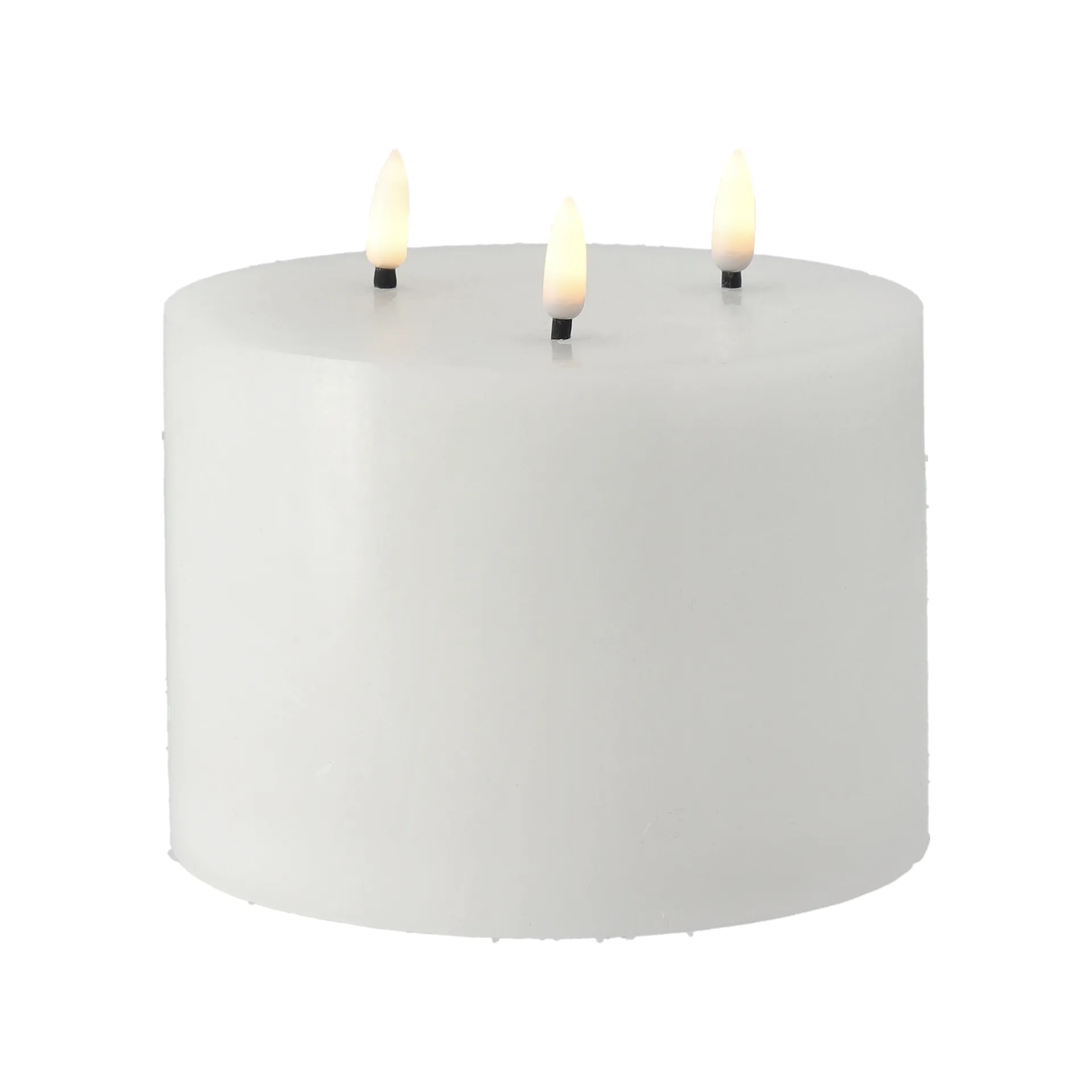 Bright Melt blokkaars LED met 3 lonten 13 cm, Wit Scandi Essentials