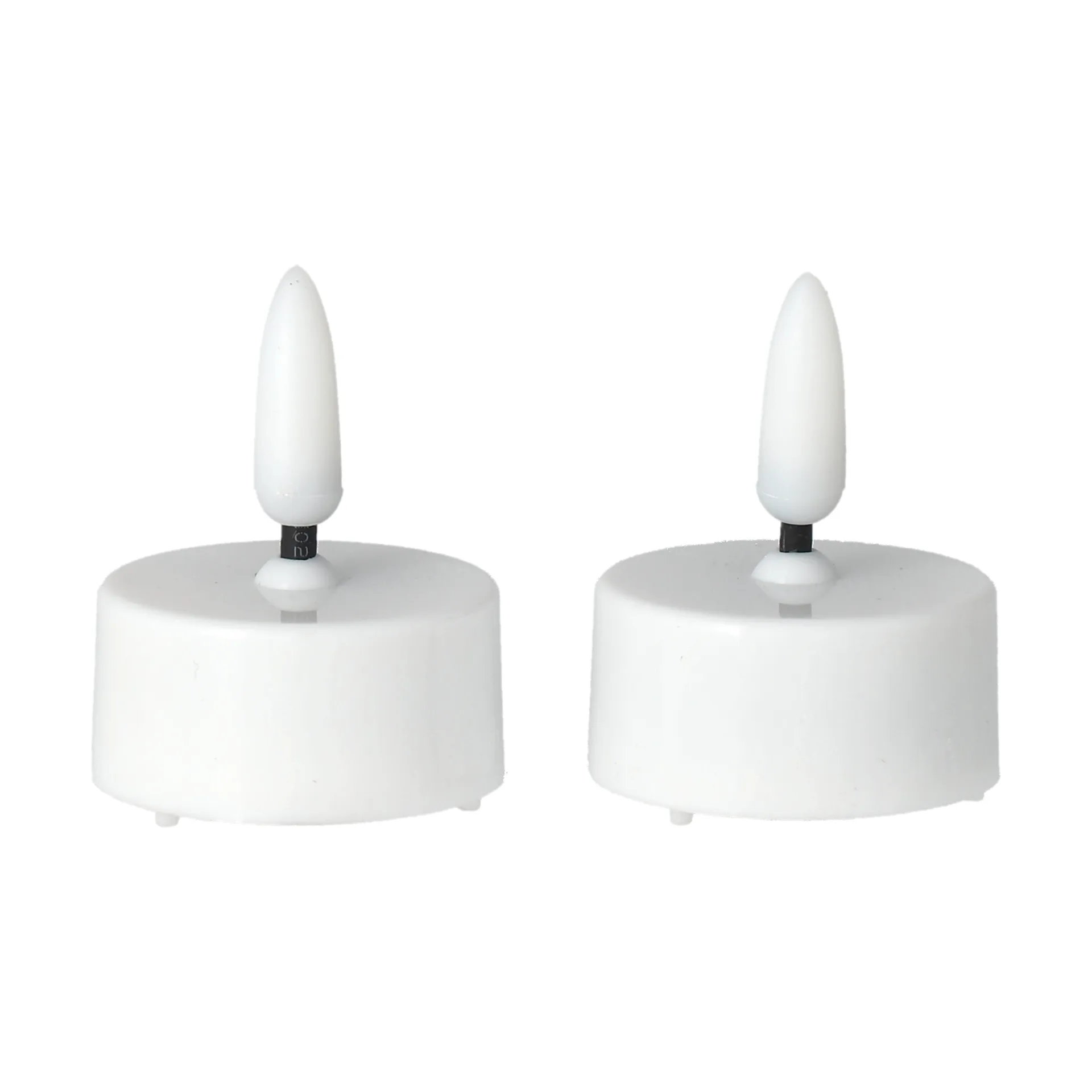 Bright waxinelichtjes led Ø3,8 cm 2-pack, White Scandi Essentials