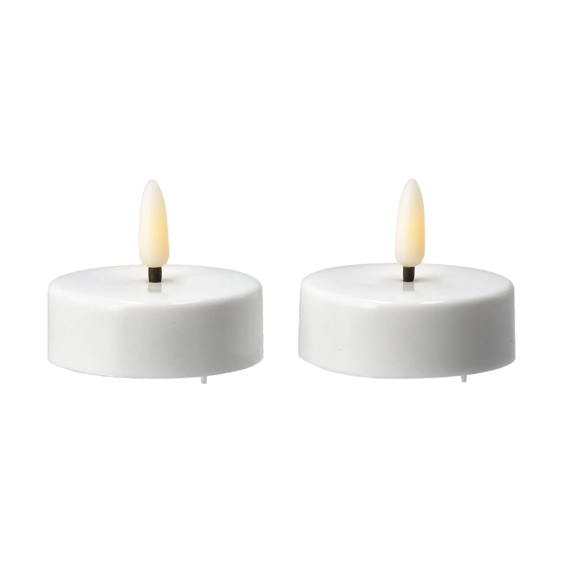 Bright waxinelichtjes led Ø5,8 cm 2-pack, White Scandi Essentials