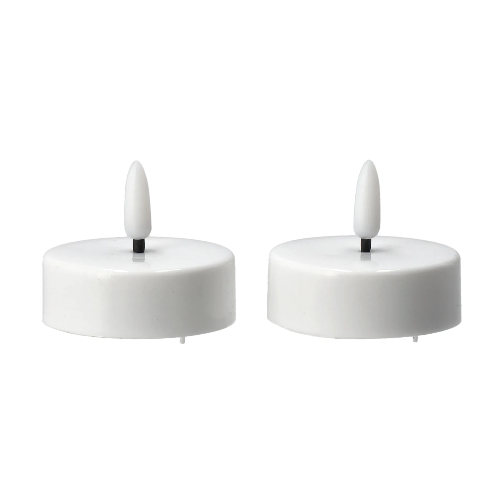 Bright waxinelichtjes led Ø5,8 cm 2-pack, White Scandi Essentials