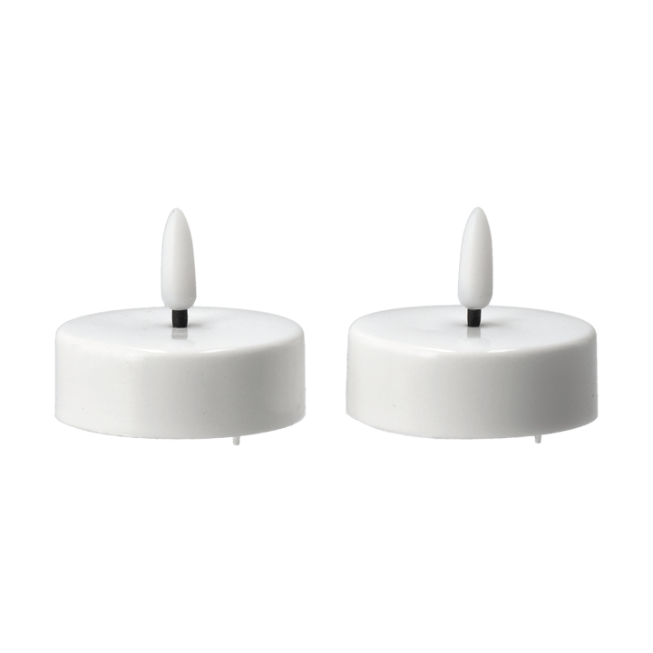 Bright waxinelichtjes led Ø5,8 cm 2-pack, White Scandi Essentials