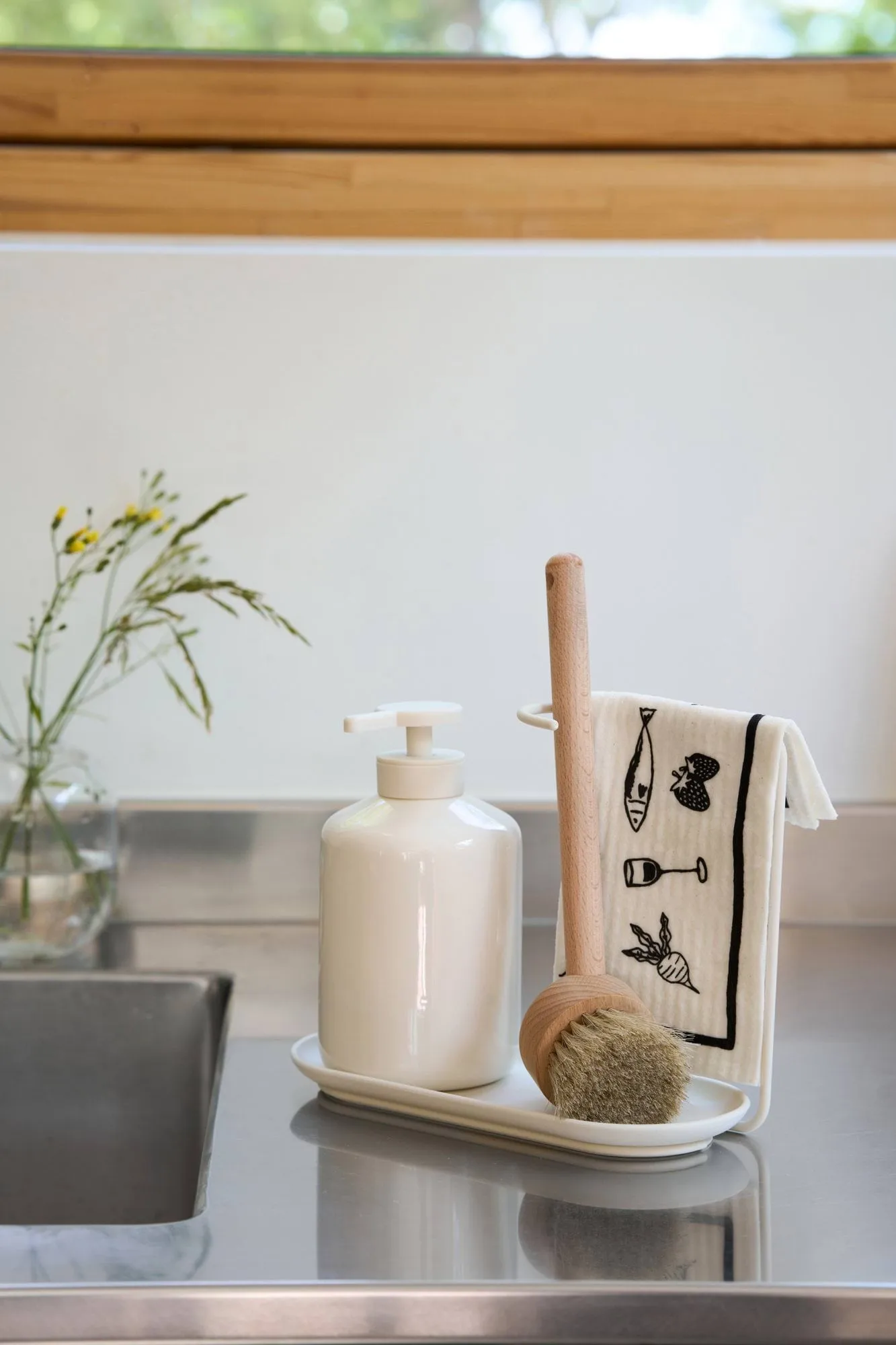Daily vaatdoek met patroon, Wit, 3-pack Scandi Essentials