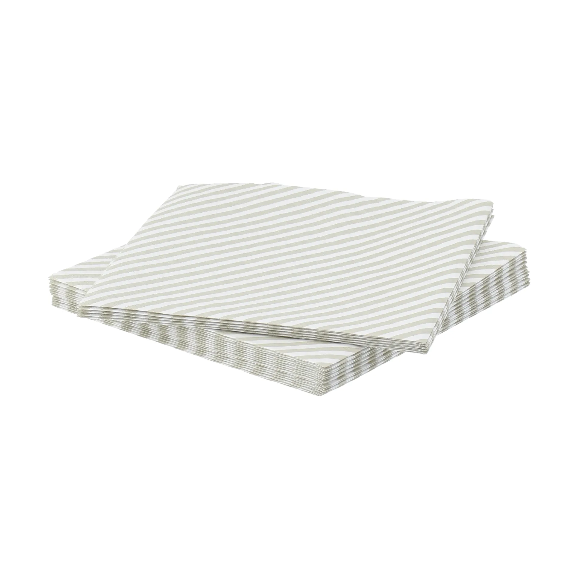 fijngestreepte papieren servet, Wit-beige, 20-pack, 33x33 cm Scandi Essentials