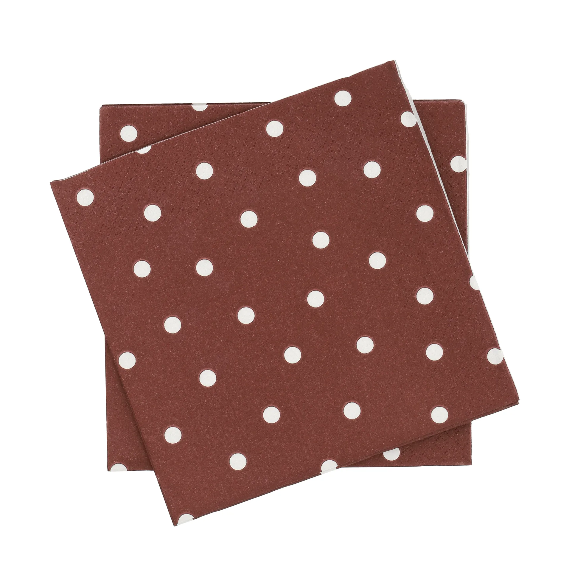 Fine dots papieren servet, wijnrood-wit, 20-pack, 33x33 cm Scandi Essentials