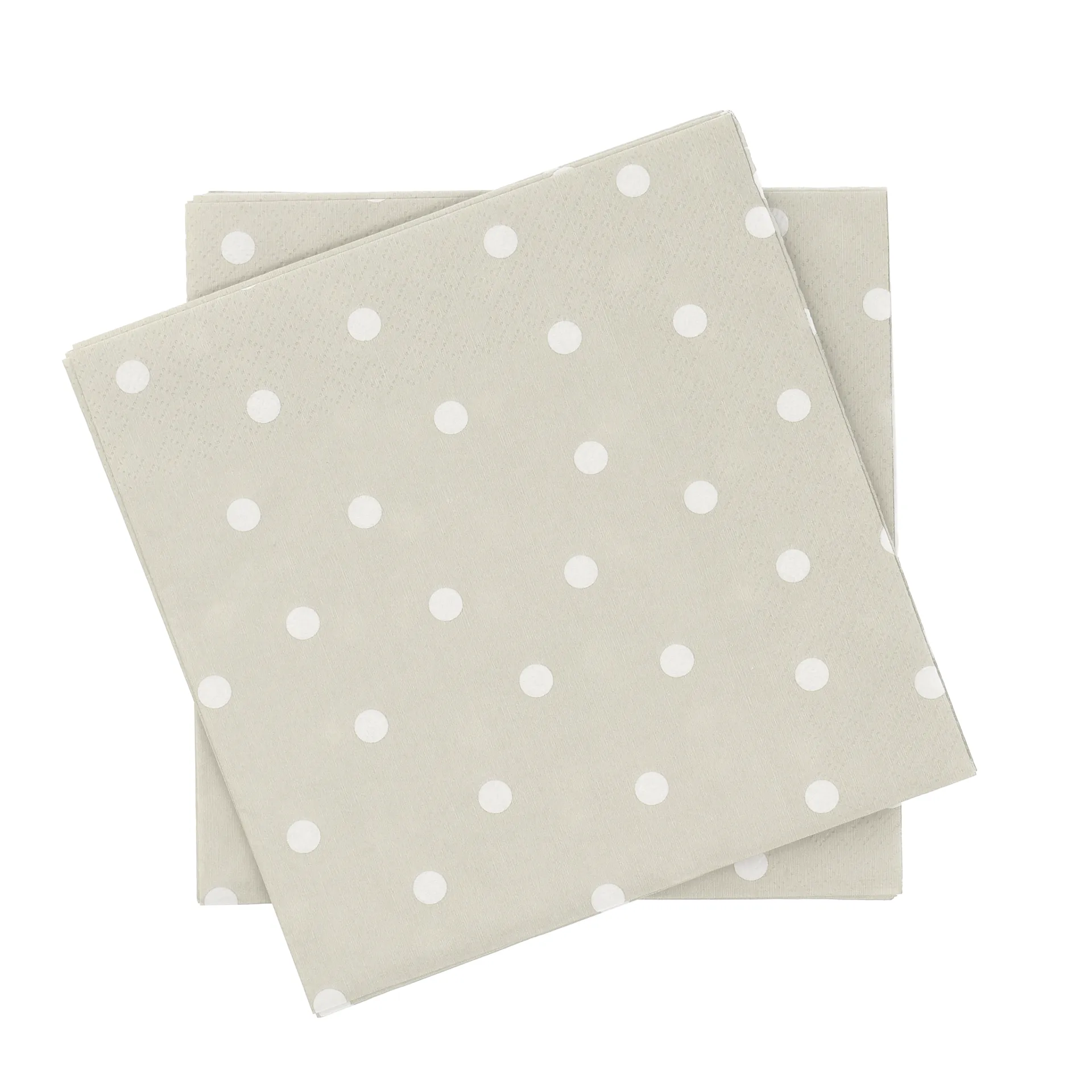 Fine dots papieren servet, Wit-beige, 20-pack, 33x33 cm Scandi Essentials