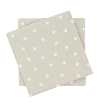 Fine dots papieren servet - Wit-beige, 20-pack, 33x33 cm - Scandi Essentials