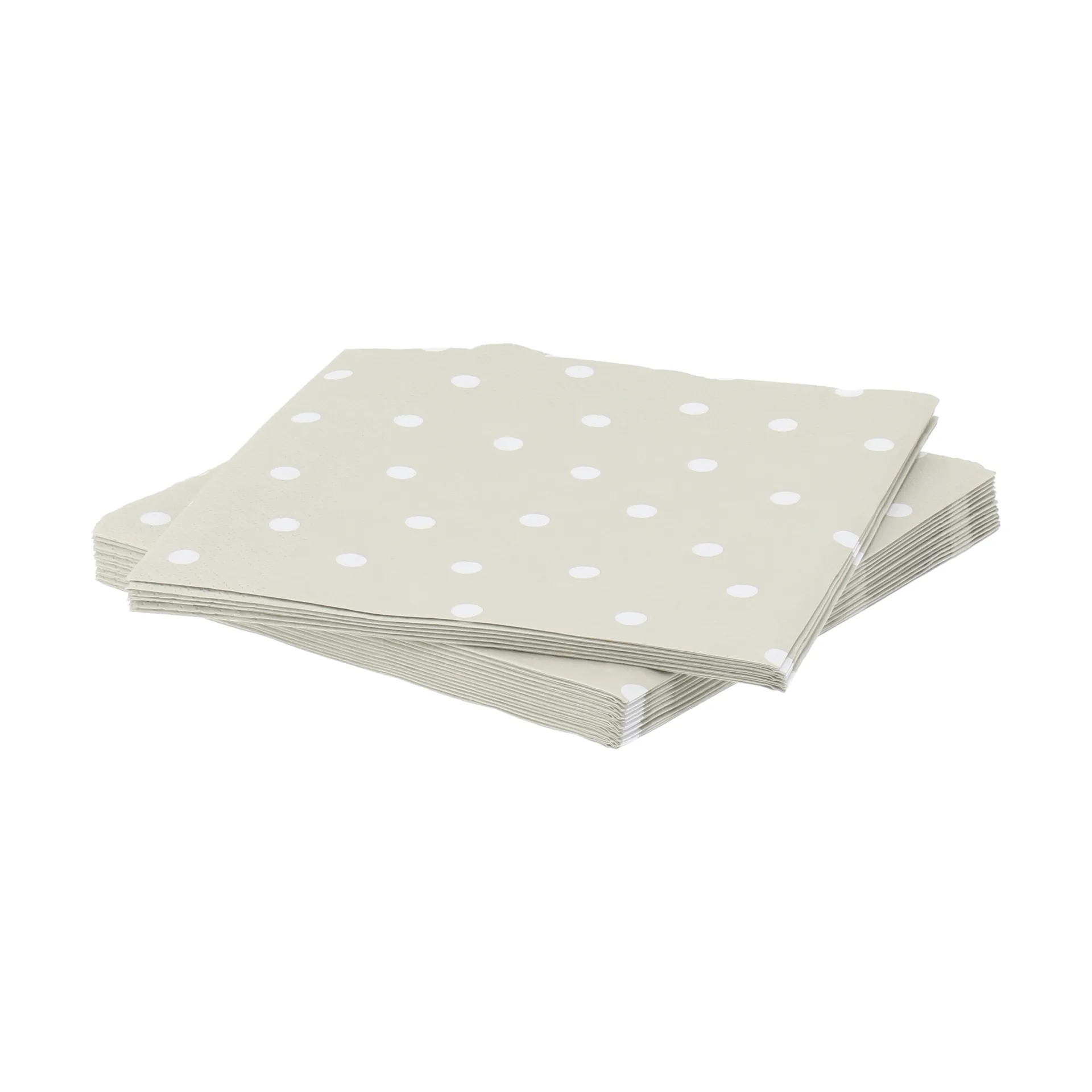 Fine dots papieren servet, Wit-beige, 20-pack, 33x33 cm Scandi Essentials