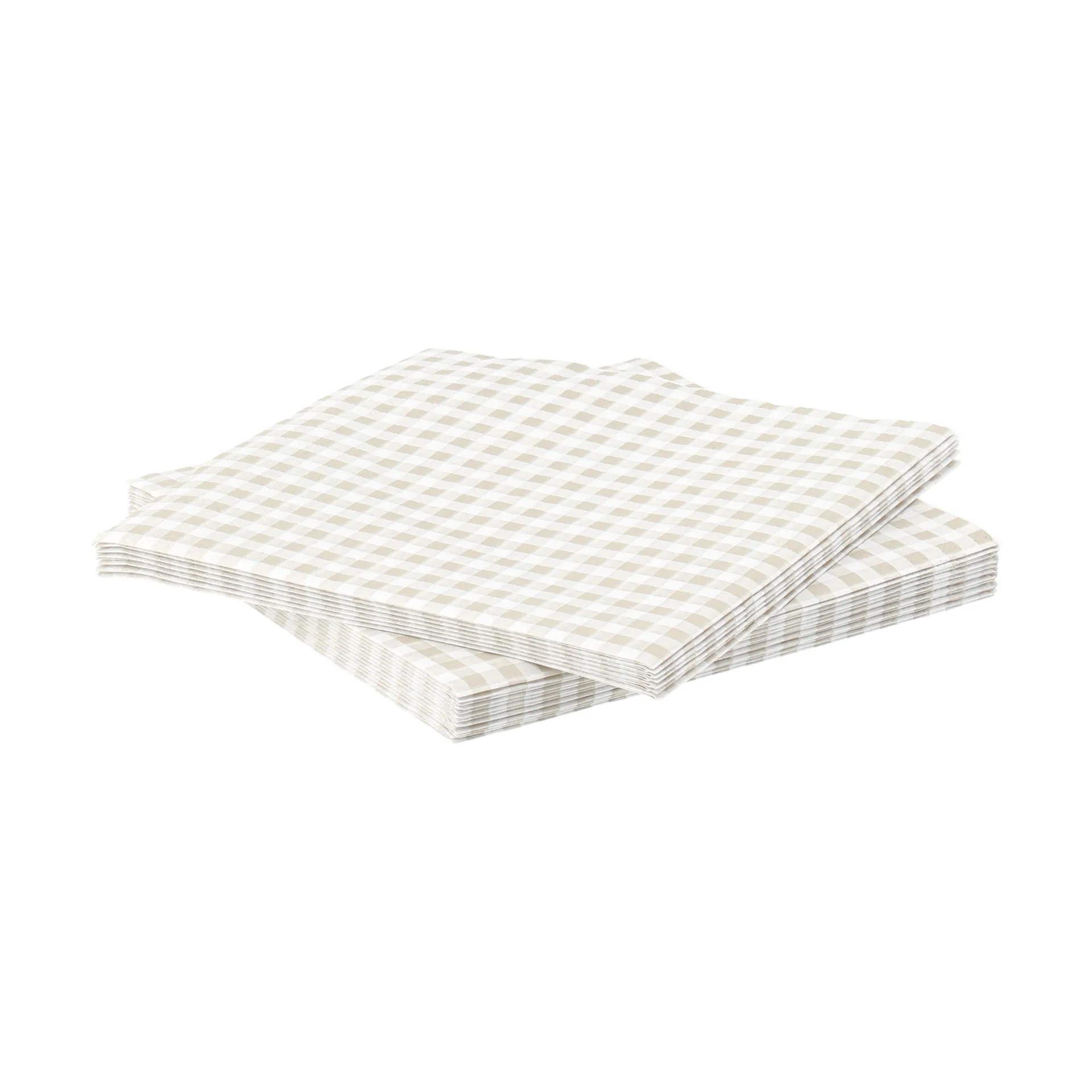 Fine grid papieren servet, Wit-beige, 20-pack, 33x33 cm Scandi Essentials