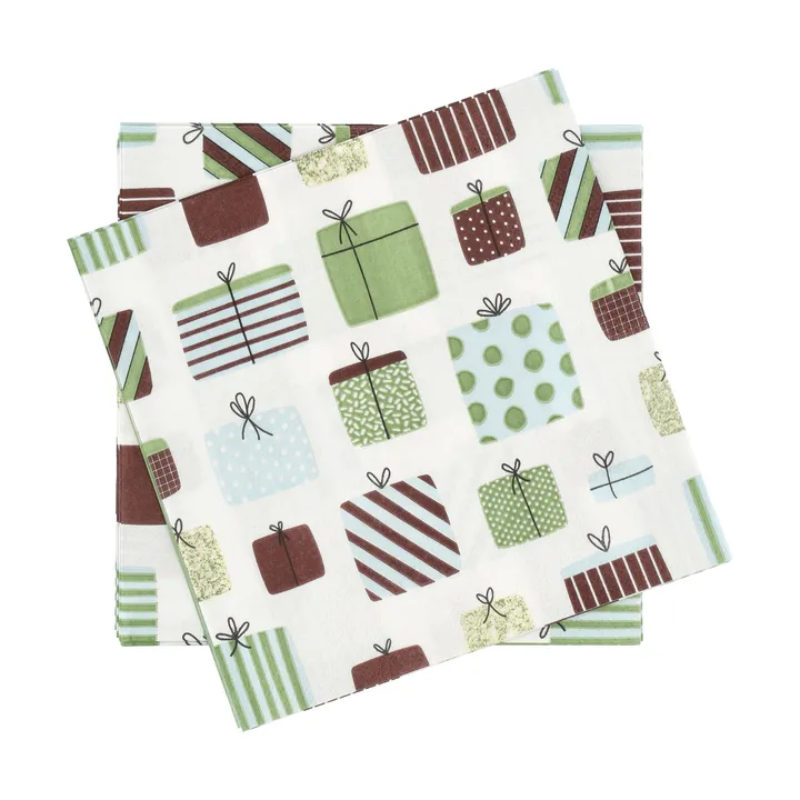 Gift papieren servet - multi, 20-pack, 33x33 cm - Scandi Essentials