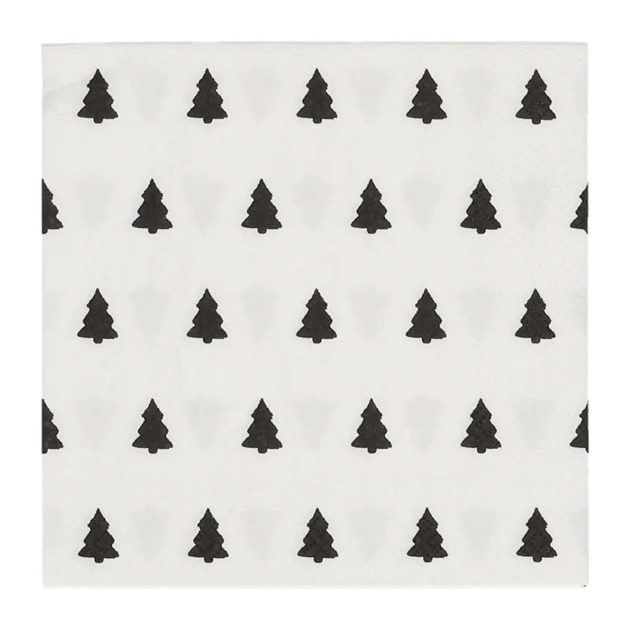 Linen trees servet 33x33 cm 20-pack, black-white Scandi Essentials