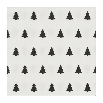 Linen trees servet 33x33 cm 20-pack - black-white - Scandi Essentials