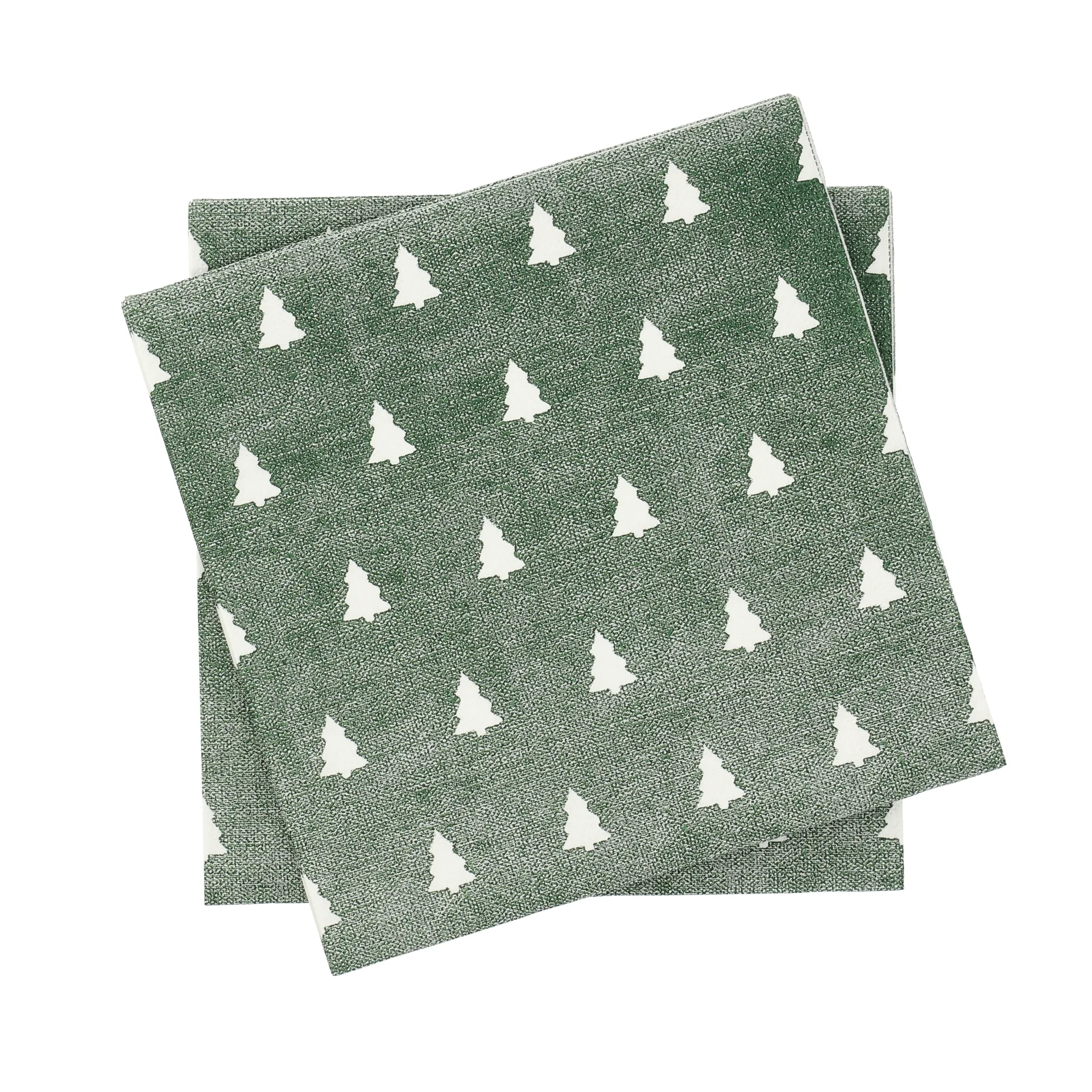 Linen trees servet 33x33 cm 20-pack, Green-white Scandi Essentials