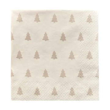 Linen trees servet 33x33 cm 20-pack - zand - Scandi Essentials