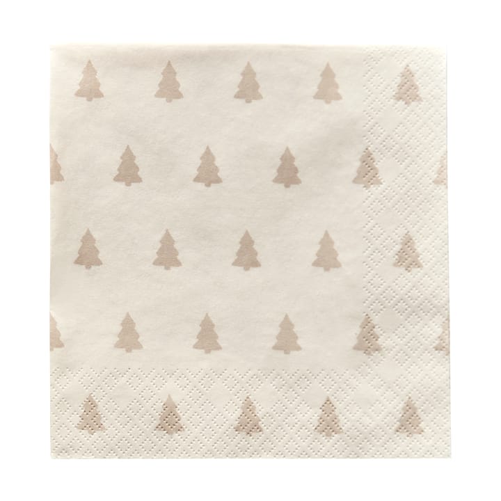 Linen trees servet 33x33 cm 20-pack - zand - Scandi Essentials