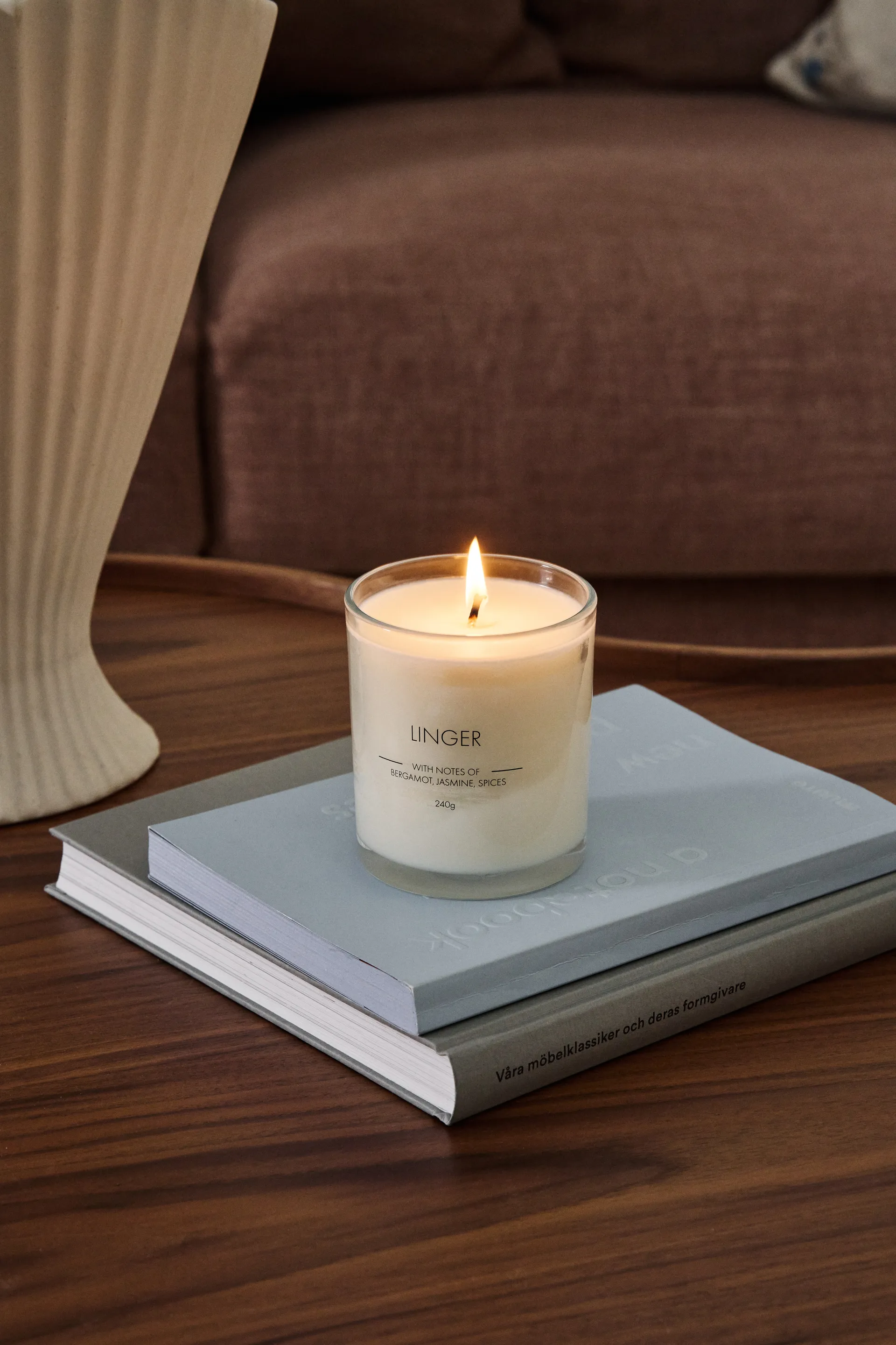 Linger geurkaars, 260 g Scandi Essentials