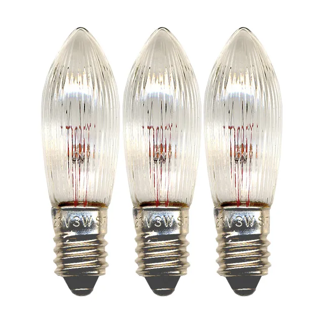 Lit lichtbron E10 reservelampjes 34V 3-pack - Helder, 3W - Scandi Essentials