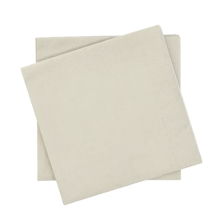 Plain papieren servet - Beige, 20-pack, 40x40 cm - Scandi Essentials