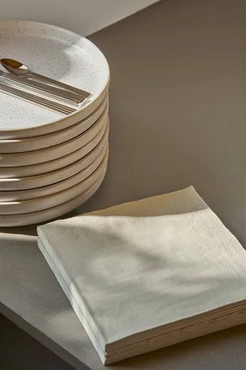 Plain papieren servet - Beige, 20-pack, 40x40 cm - Scandi Essentials