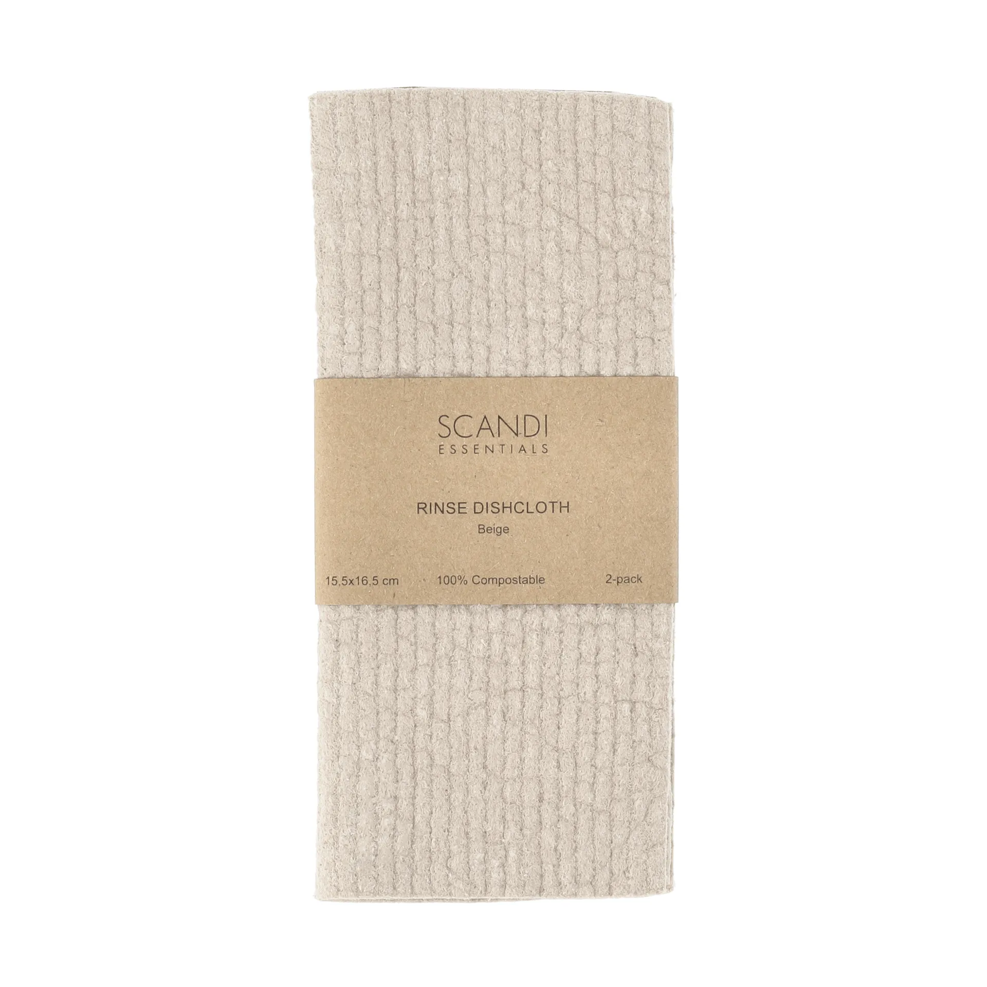 Rinse vaatdoekje, Beige, 2-pack Scandi Essentials