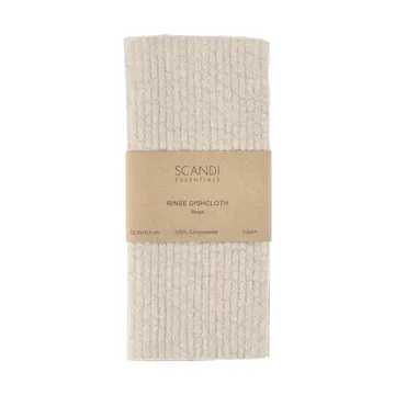 Rinse vaatdoekje - Beige, 2-pack - Scandi Essentials