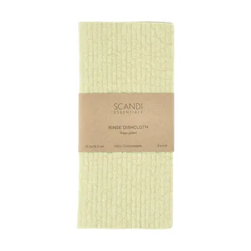 Rinse vaatdoekje - saliegroen, 2-pack - Scandi Essentials