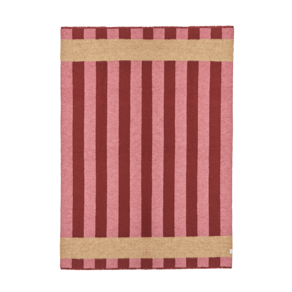 Scandi Living Aisles wollen plaid 130x180 cm Rood | Scandinavisch Interieur | Wollen dekens & spreien | Rood