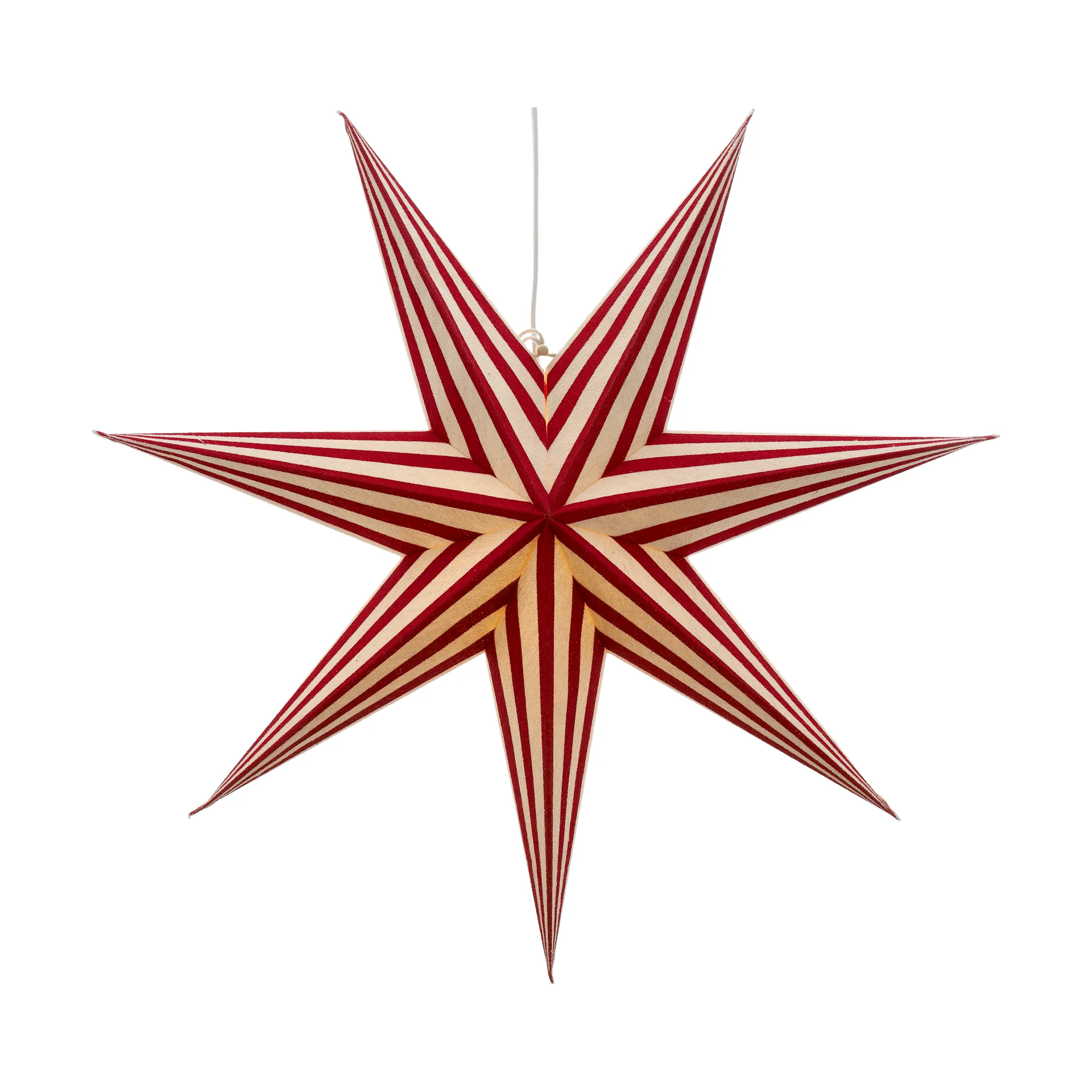 Bare adventsster wit-rood gestreept, 60 cm Scandi Living
