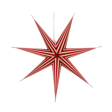 Bare adventsster wit-rood gestreept - 80 cm - Scandi Living
