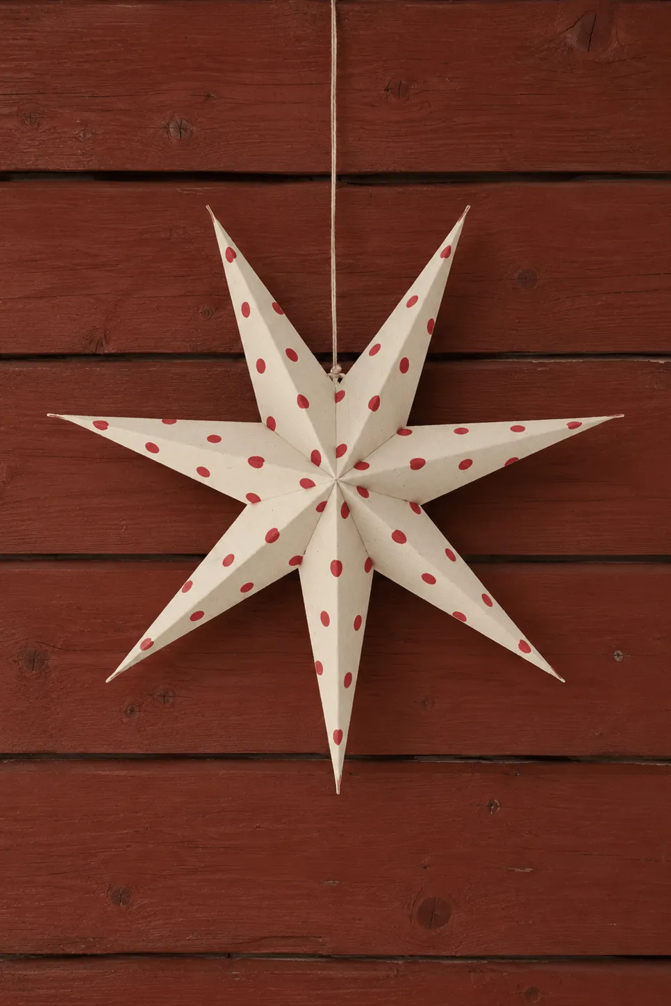 Bare adventsster wit-rood gevlekt, 60 cm Scandi Living