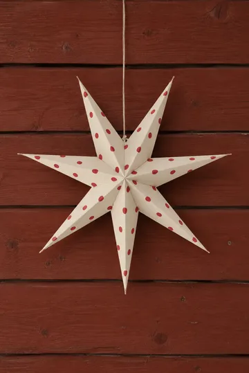 Bare adventsster wit-rood gevlekt - 60 cm - Scandi Living