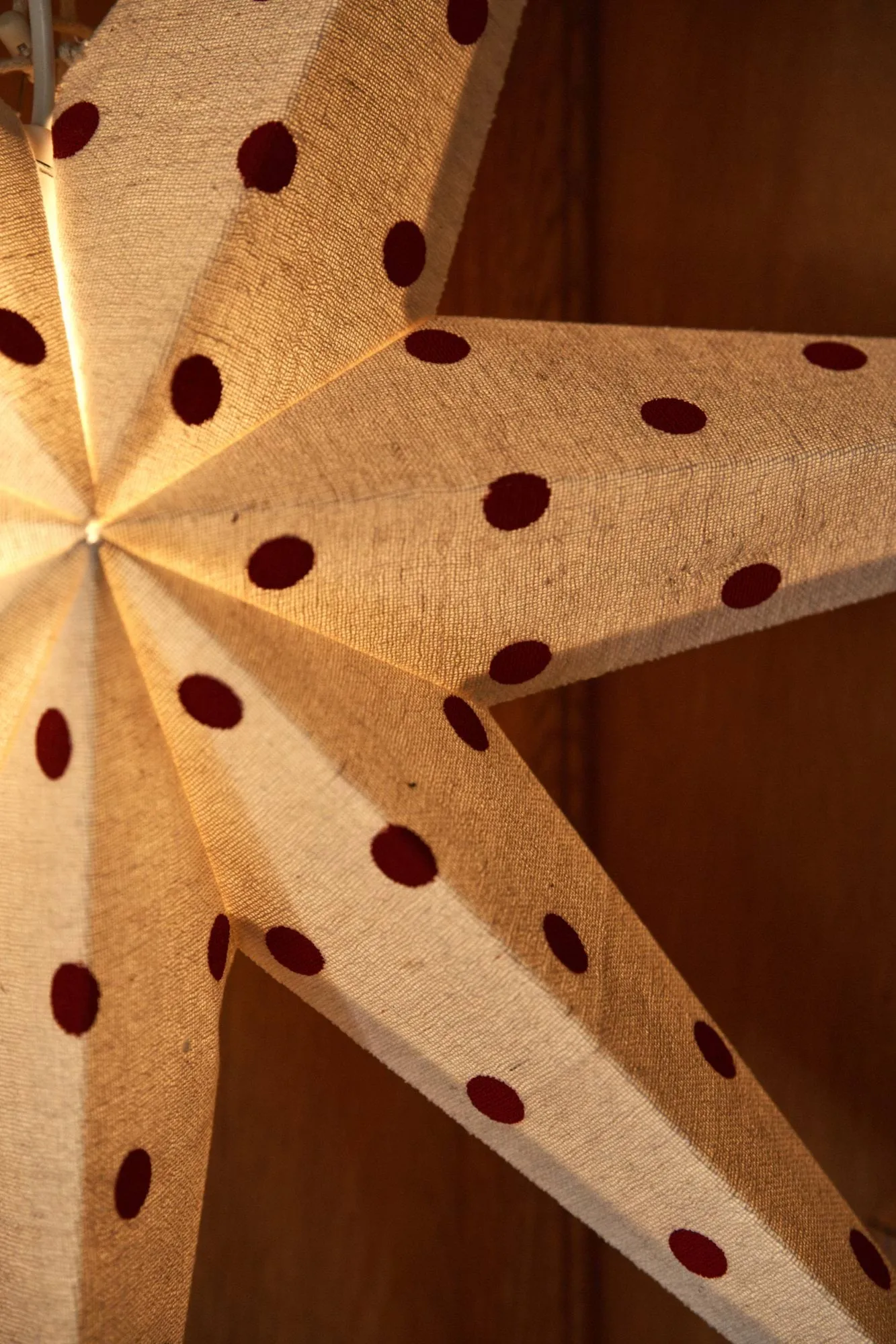 Bare adventsster wit-rood gevlekt, 80 cm Scandi Living