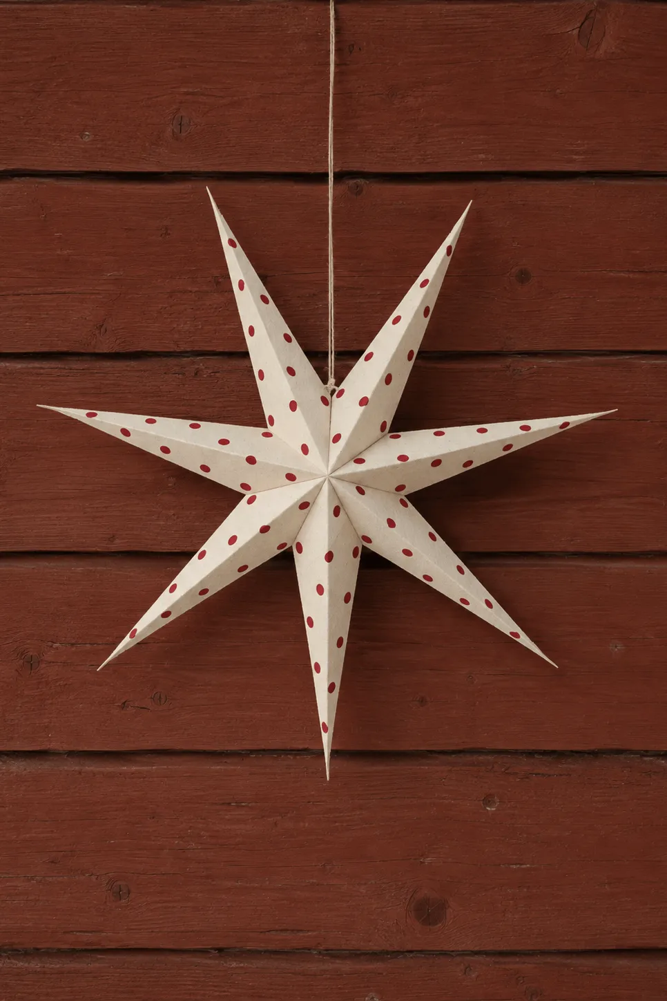 Bare adventsster wit-rood gevlekt, 80 cm Scandi Living