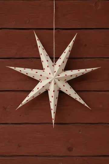 Bare adventsster wit-rood gevlekt - 80 cm - Scandi Living