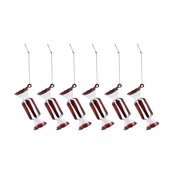 Bonbons kerstbal 6-pack - Rood - Scandi Living