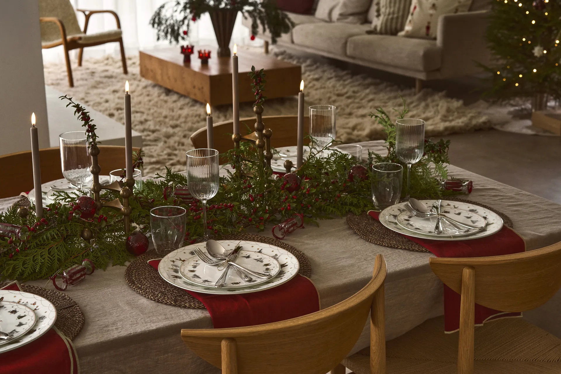 Bonbons kerstbal 6-pack, Rood Scandi Living