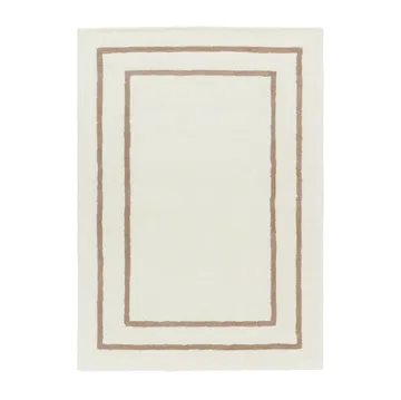 Borders wollen vloerkleed - Wit-beige 170x240 cm - Scandi Living