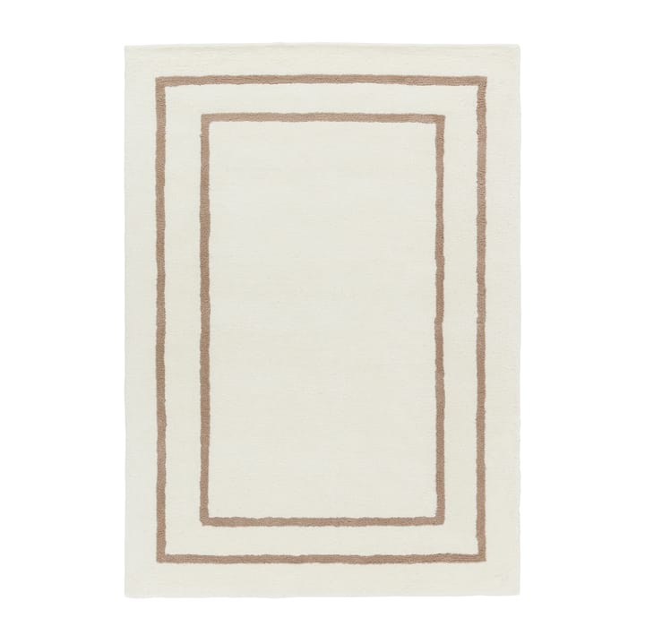 Borders wollen vloerkleed, Wit-beige 170x240 cm Scandi Living